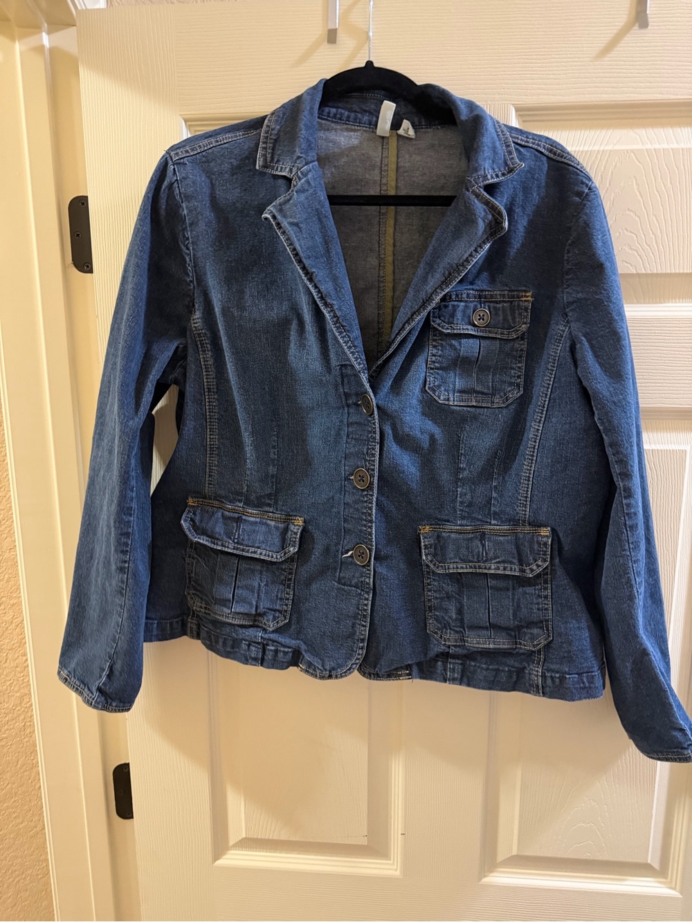 St. John's Bay Dark Blue Denim Blazer Jacket
